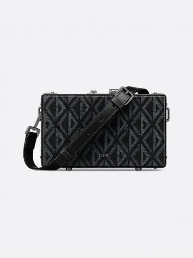 CD Diamond Lock Strap Canvas Calfskin Cross Bag Black - DIOR - BALAAN 2