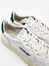 Medalist Green Tab Leather Low Top Sneakers White - AUTRY - BALAAN 6