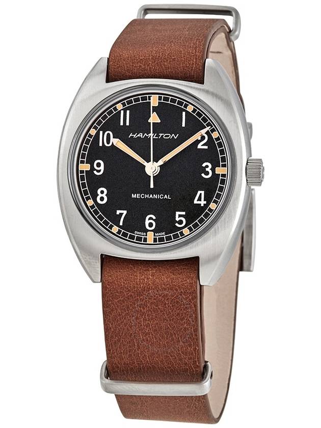 H76419531 Khaki Pilot Mechanical Men's Leather 36mm - HAMILTON - BALAAN 2