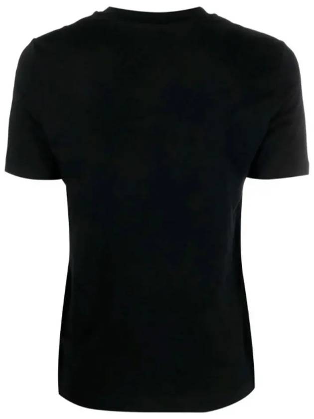 T Leg D Regular Fit Cotton Short Sleeve T-Shirt Black - DIESEL - BALAAN 3