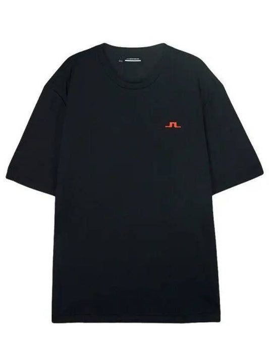 Ade Logo Print Short Sleeve T-Shirt Black - J.LINDEBERG - BALAAN 2