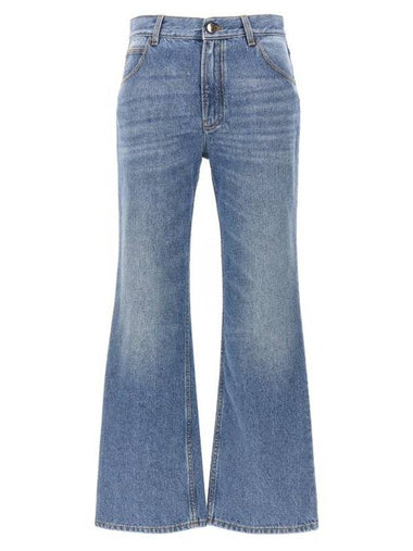 Denim Straight Pants CHC24SDP01157470 Light Blue - CHLOE - BALAAN 1