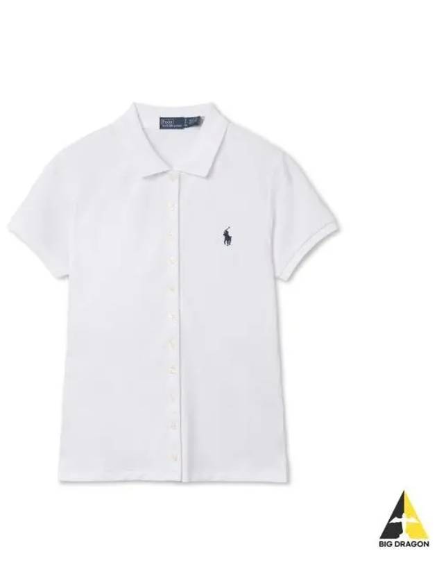 W short sleeve polo mesh shirt white - POLO RALPH LAUREN - BALAAN 1