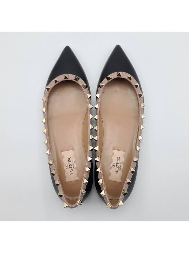 Rockstud Ballerina Flats Black - VALENTINO - BALAAN 8