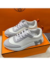 Men s Bouncing Sneakers Mesh White H Gray Orange Points - HERMES - BALAAN 2