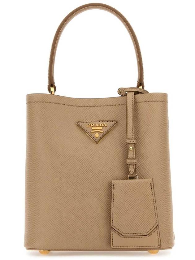 Pannier Saffiano Leather Mini Bucket Bag Sand Beige - PRADA - BALAAN 2