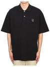 Bold Fox Head Patch Oversized Polo Shirt Black - MAISON KITSUNE - BALAAN 2