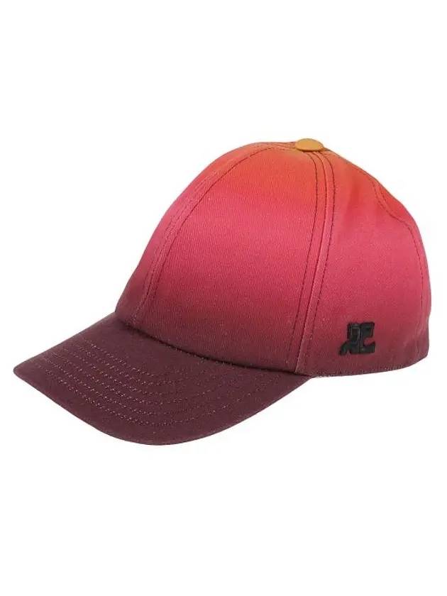 Embroidered Logo Cotton Ball Cap Gradient Sunset - COURREGES - BALAAN 1