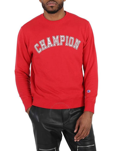 Champion Bright Red French Terry Varsity Crewneck Sweatshirt, Size Small - CHAMPION - BALAAN 1