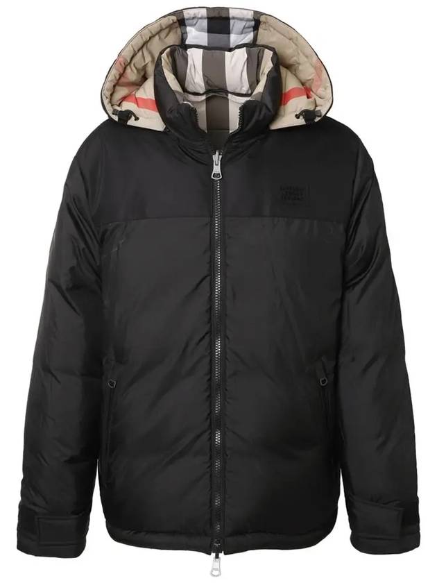 Check Reversible Hooded Padding Beige - BURBERRY - BALAAN 4