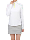 Women'S Sun Shield Quarter Zip Long Sleeve T-Shirt White - G/FORE - BALAAN 6