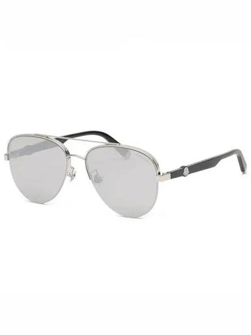 Eyewear Aviator Logo Sunglasses Silver - MONCLER - BALAAN 1