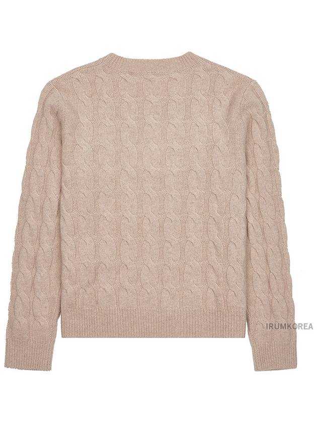 Women's Edipo Cable Cashmere Knit Top Beige - MAX MARA - BALAAN 3