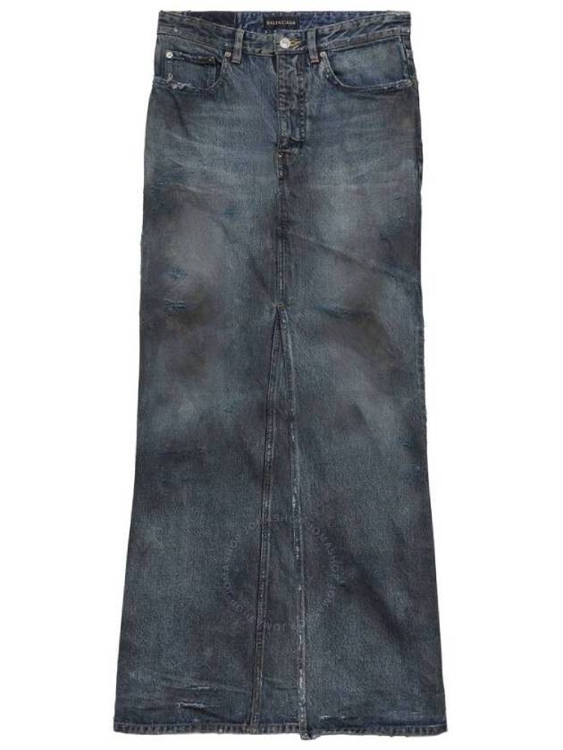 23 fw Denim Skirt WITH Back Logo Patch 744975TNW014974 B0650497487 - BALENCIAGA - BALAAN 2