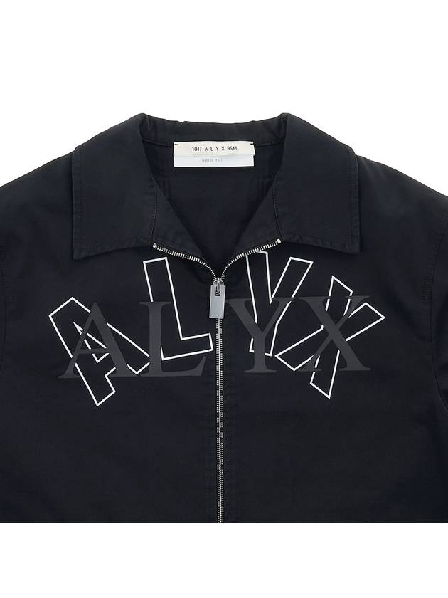 Logo Zipper Long Sleeve Shirt Black - 1017 ALYX 9SM - BALAAN 4