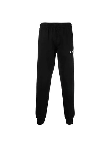 Men's Hands-Off Cotton Track Pants Black - OFF WHITE - BALAAN 1