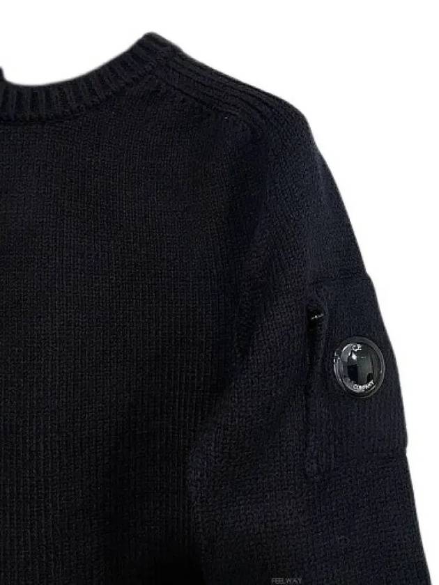 Lens Wappen Patch Knit Top Black - CP COMPANY - BALAAN 4