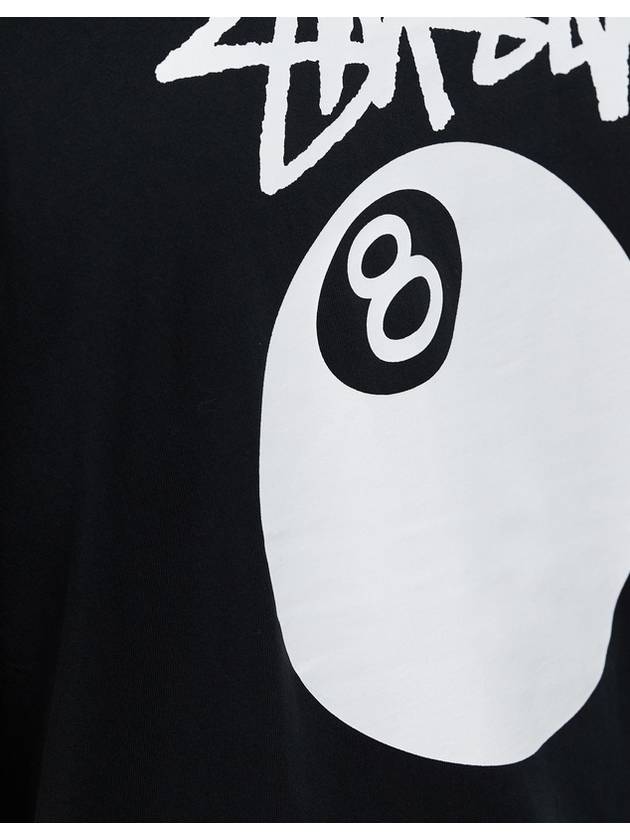 Pigment 8 Ball Logo Cotton Short Sleeve T Shirt Black - STUSSY - BALAAN 7