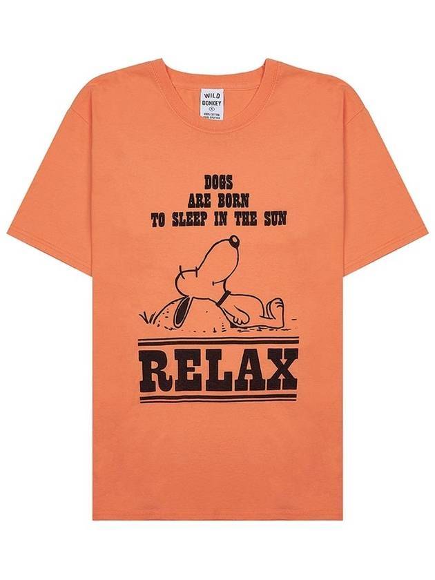 Relax Short Sleeve T-Shirt Orange - WILD DONKEY - BALAAN 1