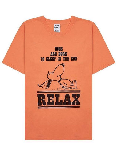 Relax Short Sleeve T-Shirt Orange - WILD DONKEY - BALAAN 1