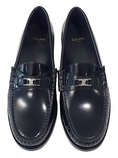 Luco Triomphe Polished Bull Loafers Black - CELINE - BALAAN 2