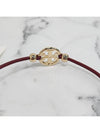 Miller Logo Charm Slider Leather Bracelet Red - TORY BURCH - BALAAN 5