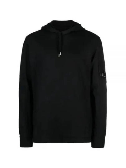 Men's Lens Wappen Fleece Hoodie Black - CP COMPANY - BALAAN 2