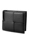 Maxi Intrecciato Coinpurse Half Wallet Black - BOTTEGA VENETA - BALAAN 2