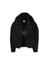 Cropped Puffer Silk Taffeta Jacket Black - SAINT LAURENT - BALAAN 2