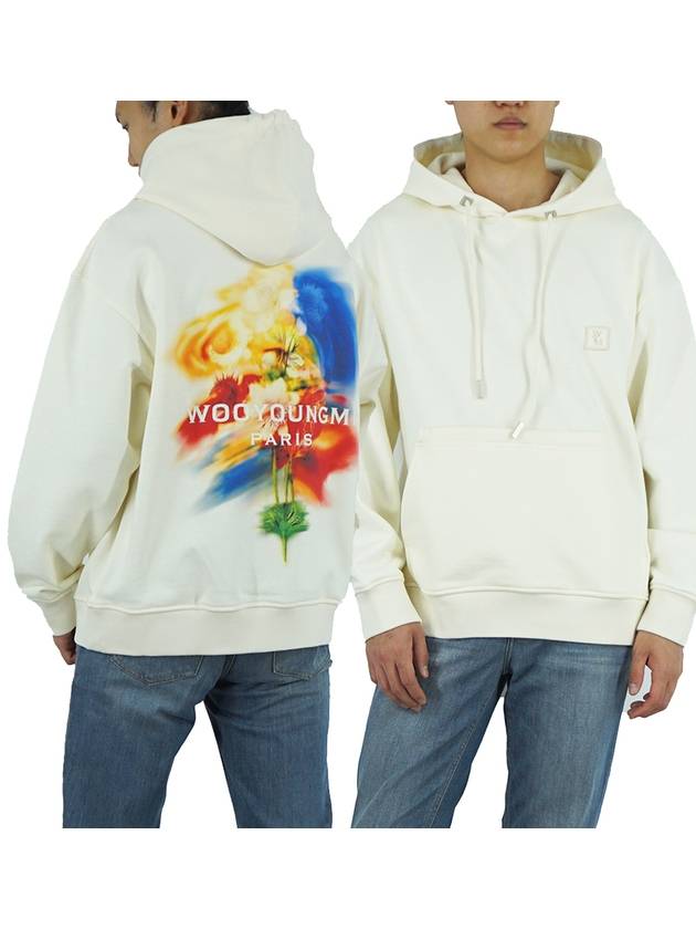 Swaying Flower Back Logo Hoodie Ivory - WOOYOUNGMI - BALAAN 2