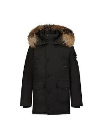 1C52222 57244 Kids Raccoon Fur Hood Down Padding Black 1337576 - MONCLER - BALAAN 1