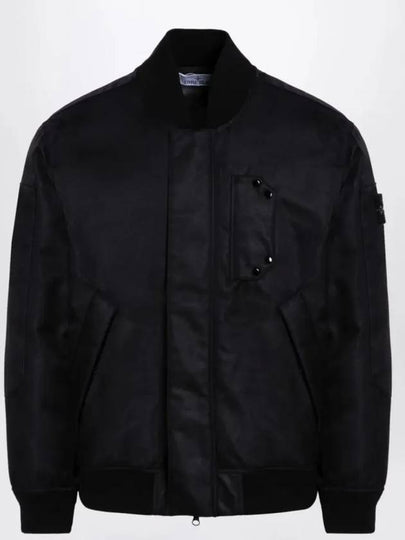 Compass Wappen Logo Twill Padding Bomber Jacket Black - STONE ISLAND - BALAAN 2