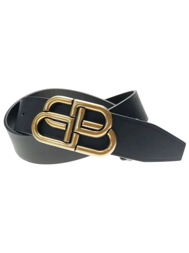 BB Logo Leather Belt Black - BALENCIAGA - BALAAN 2