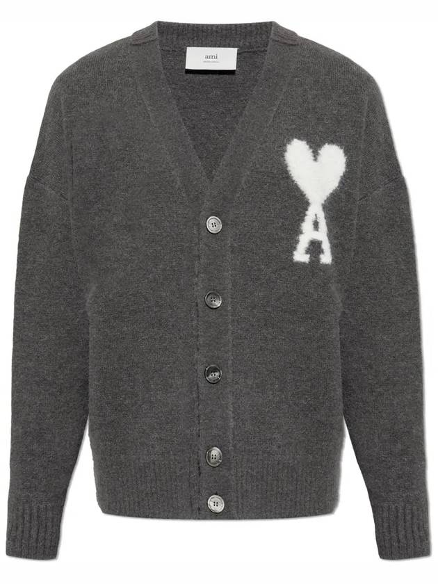 cardigan UKC025 KN0032 061 DARK GRAY - AMI - BALAAN 3