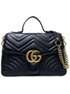 Women s 498110 GG Marmont Black Top Handle Small Tote Bag Strap - GUCCI - BALAAN 1