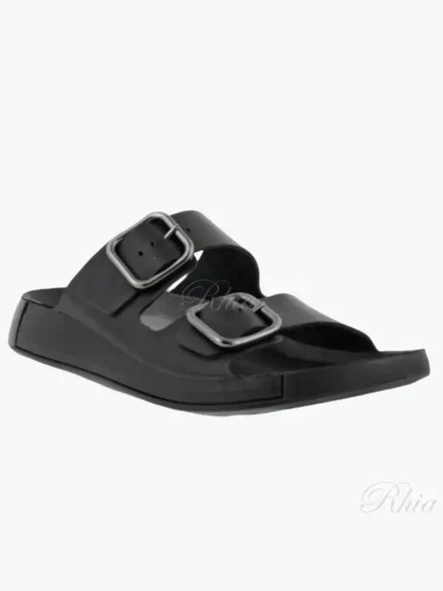 Cozmo Leather Slippers Black - ECCO - BALAAN 2