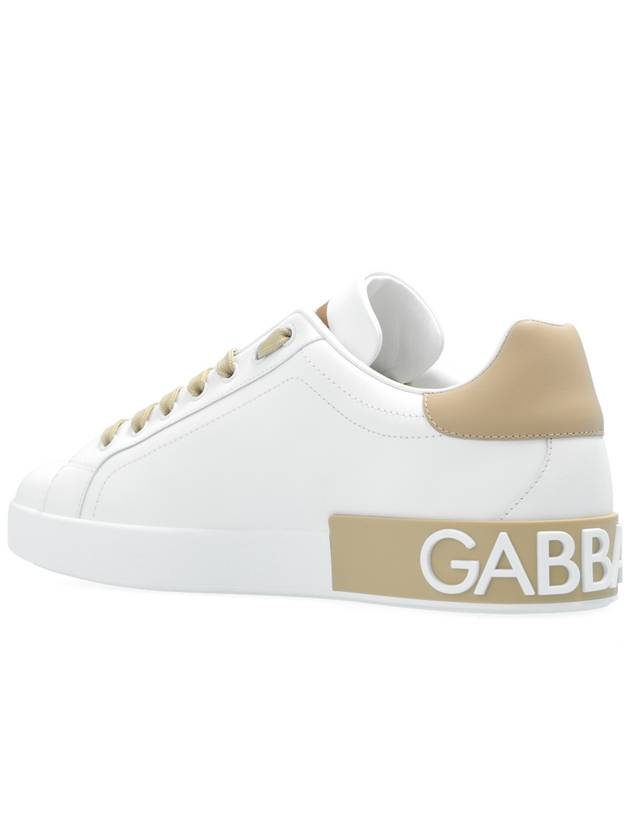 Portofino Leather Low Top Sneakers White - DOLCE&GABBANA - BALAAN 6