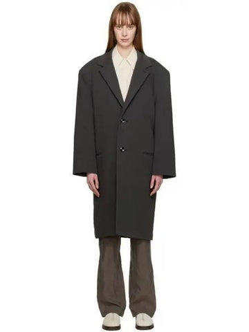 Women s Single Button Coat Ash Black CO185 LF842 BK98 1235662 - LEMAIRE - BALAAN 1