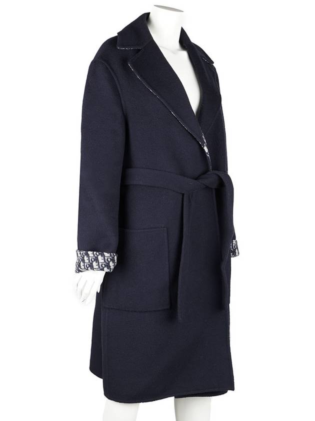 Oblique wool coat navy 1150hv - DIOR - BALAAN 4