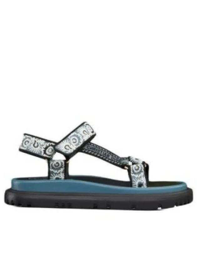 D-Way Embroidered Logo Sandals Blue - DIOR - BALAAN 2