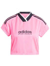 Women's Tiro Summer Crop Jersey Short Sleeve T Shirt Pink - ADIDAS - BALAAN 1