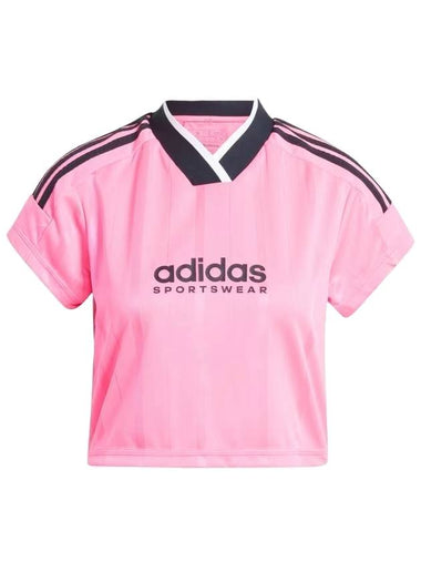 Tiro Summer Crop Jersey Women s Short Sleeve T Shirt Pink - ADIDAS - BALAAN 1