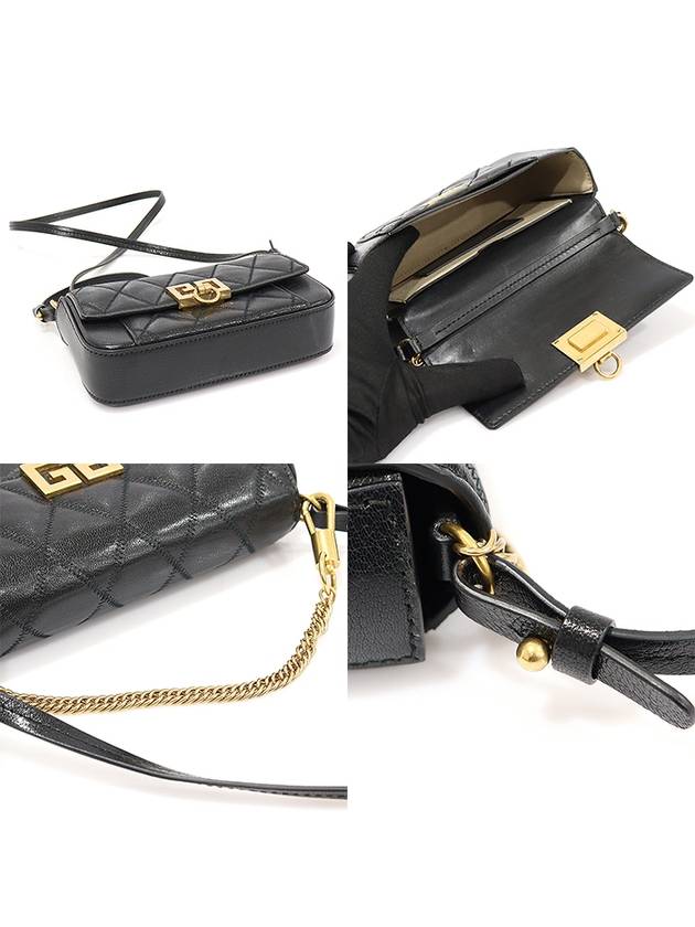 BB604DB08Z Black Goat Skin Quilted Mini Pocket Cross Bag 2WAY - GIVENCHY - BALAAN 5