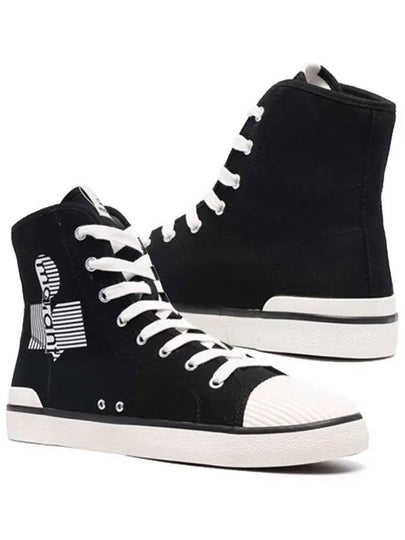 Benkeenh Logo High Top Sneakers Black - ISABEL MARANT - BALAAN 2