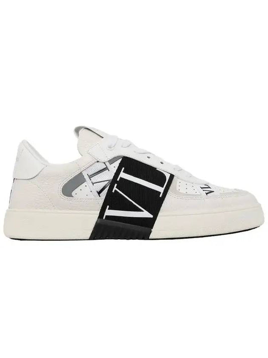 Logo Band VL7N Calfskin Low Top Sneakers Black White - VALENTINO - BALAAN 1
