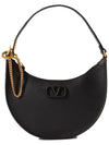 V Logo Classic Leather Chain Shoulder Bag Black - VALENTINO - BALAAN 3