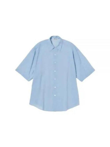 Short Sleeve Shirt A24SS02VO Free SAX BLUE CHAMBRAY - AURALEE - BALAAN 1