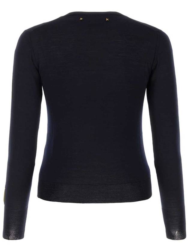 Round Neck Wool Knit Top Navy - GOLDEN GOOSE - BALAAN 3