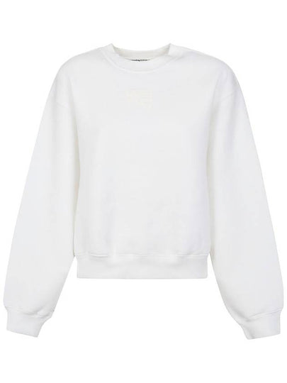 Crew Neck Logo Sweatshirt White - ALEXANDER WANG - BALAAN 2