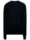 Double Fox Head Patch Round Neck Cardigan Black - MAISON KITSUNE - BALAAN 3